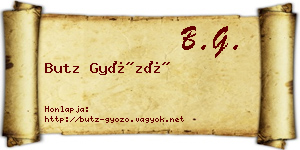 Butz Győző névjegykártya